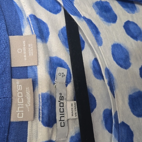 Chico's Southbeach Pantsuit Blue/White Trio - Picture 5 of 10